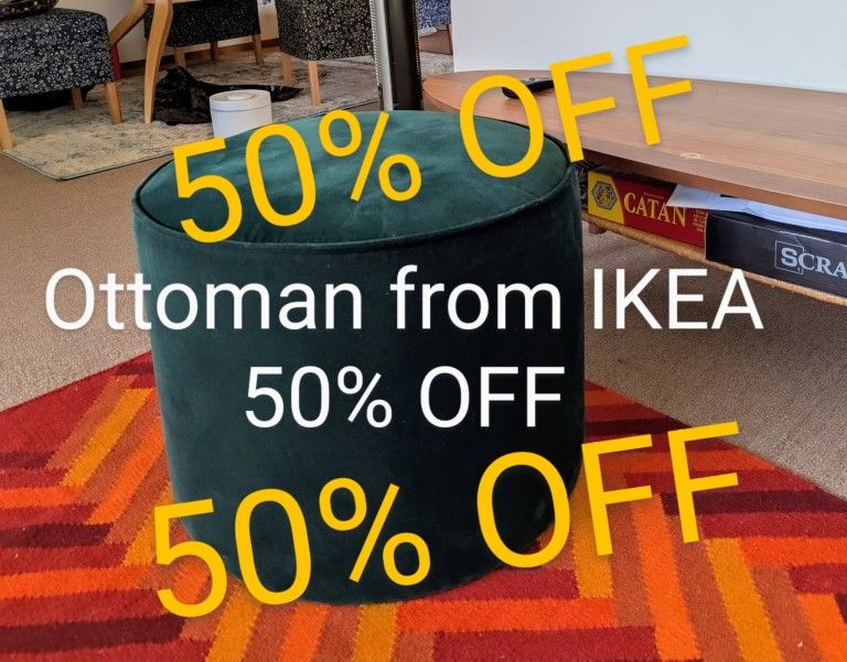 Plush Ottoman Footstool Pouffee
