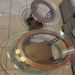 2 Glass Tables 