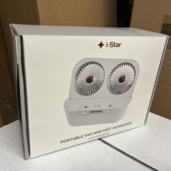 PORTABLE FAN AND MIST HUMIDIFIER with Water Spray