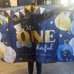Mr One-derful Birthday Banner 