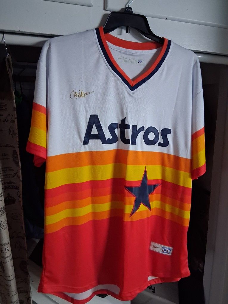 NOLAN RYAN HOUSTON ASTROS NIKE V NECK JERSEY NEW NEVER WORN SIZE XXL