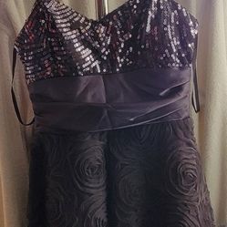 Ladies Knee Sequins & Flower Dress Windsor Size:7/8