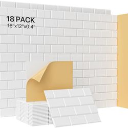 NEW - Upgraded Soundproof Wall Panels 18 Pack