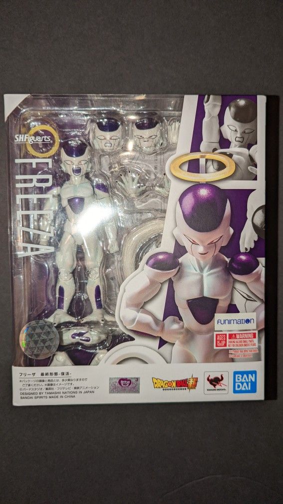 Frieza Shfiguarts Used Slightly Damaged Paint On Wrist And Slightly Damaged Stand Box Still Good All Accessories Included