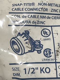 150 Snaptite 3/8 inch Non-Metallic Connectors