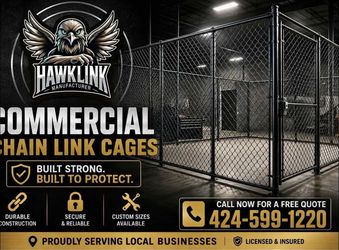 Commercial chain link cage for sale!