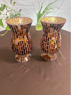 2 Beautiful vases. 11 inches tall. $10 for both.