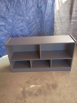 New Gray Bookshelf 2' Tall 1'Thick 44" Long $20