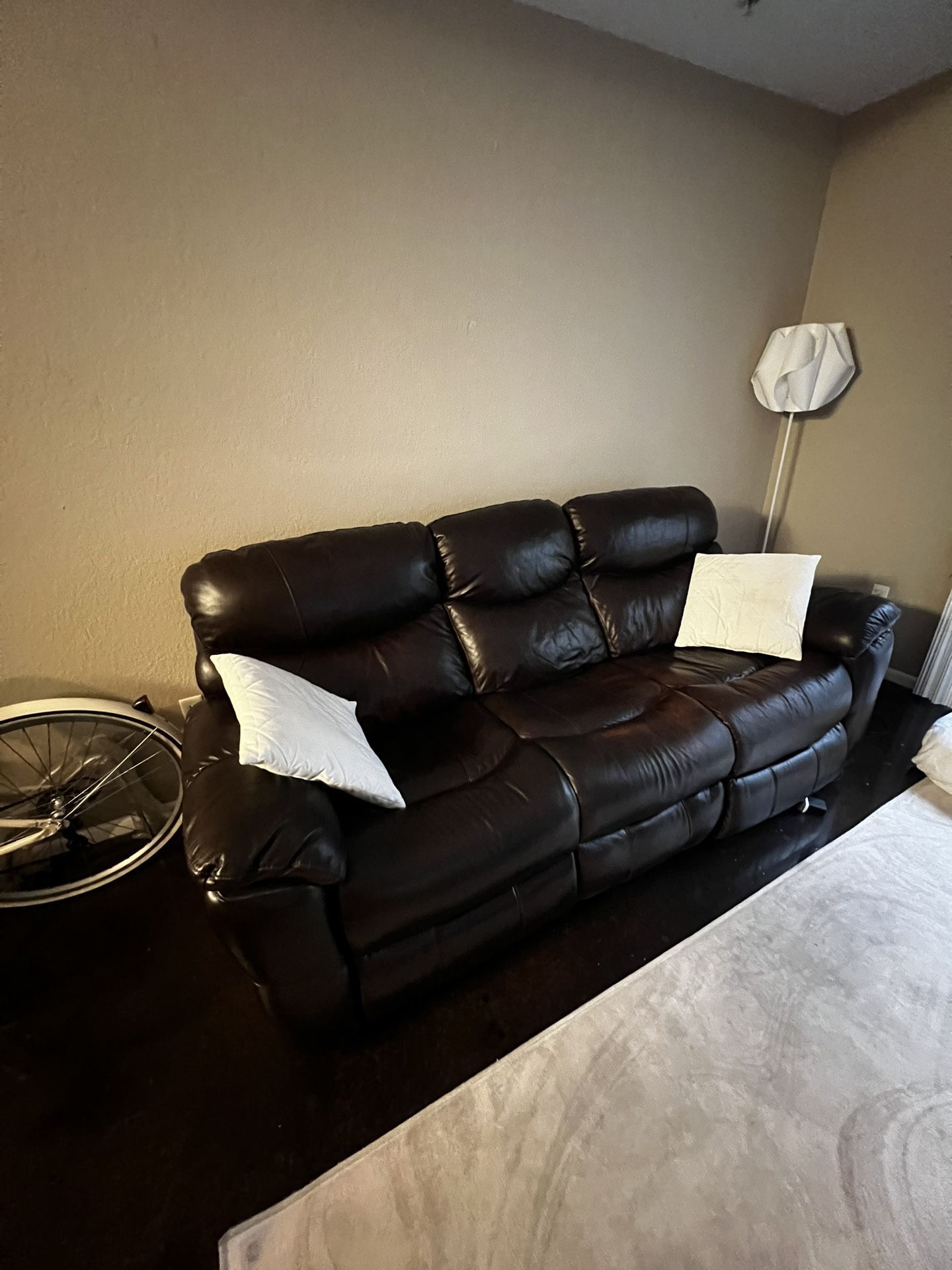 Ashley Furniture Reclining Leather Couch $200