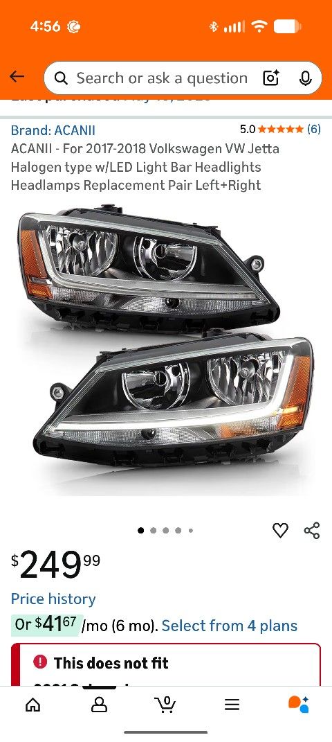 Headlights VW Jetta