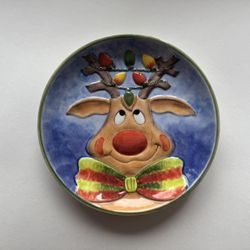 Vintage Reindeer Decorative Plate