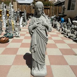 New Sacred Heart Of Jesus Christ Made Out Of Cement Perfect Gift 