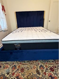 Queen size mattress pillow top 12”.   New mattress in a plastic sealed.   We offer same day delivery