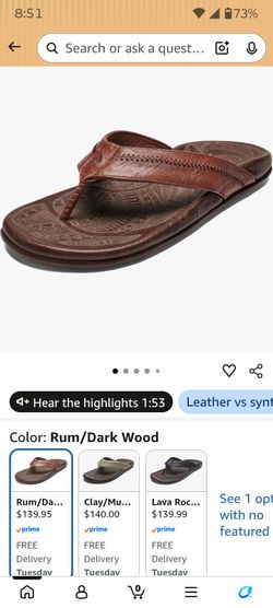 Olukai leather sandals size 12