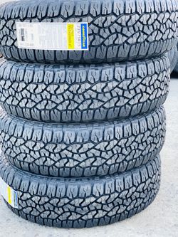 New set of Goodyear AT 2357515 tires for sale.