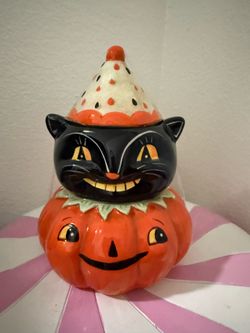 JOHANNA PARKER CARNIVAL CAT CANISTER