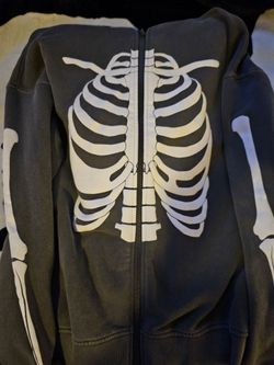 Grey Skeleton zip up