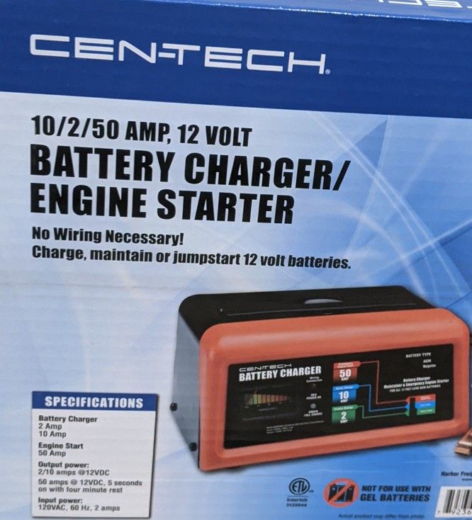 Not Working Brand New Centech Battery Charger with Engine Start