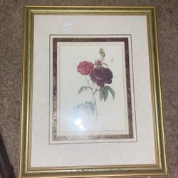 Damask & Deep Purple Rose Painting