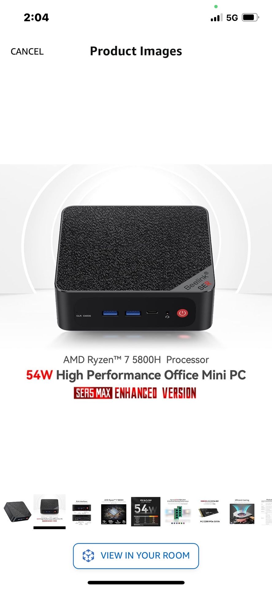 Amd Ryzen 5800h Cpu Benchmark Mini Gaming Computer: High