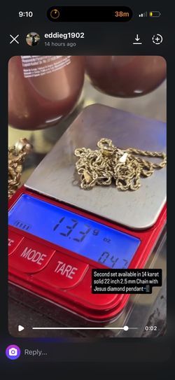 10k 22 Inch Gold Necklace
