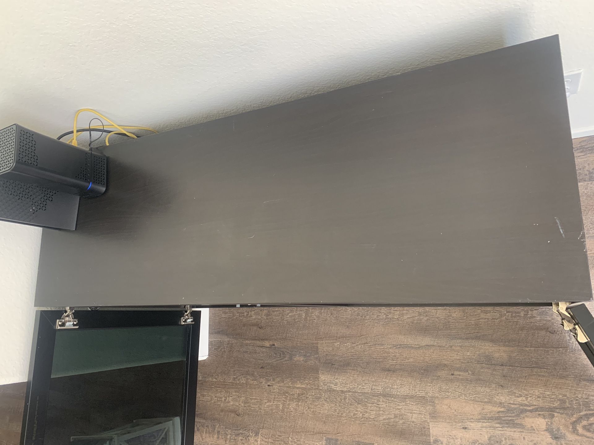 IKEA Black Media Console Cabinet with Adjustable Shelves