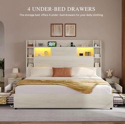 Queen size bed frame/ brand new in box