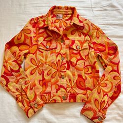 Orange jean jacket