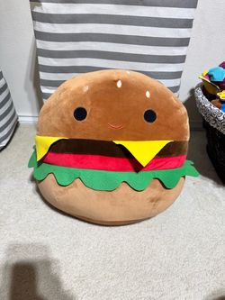 Squishmallows Large 16” Carl the Cheeseburger Plush