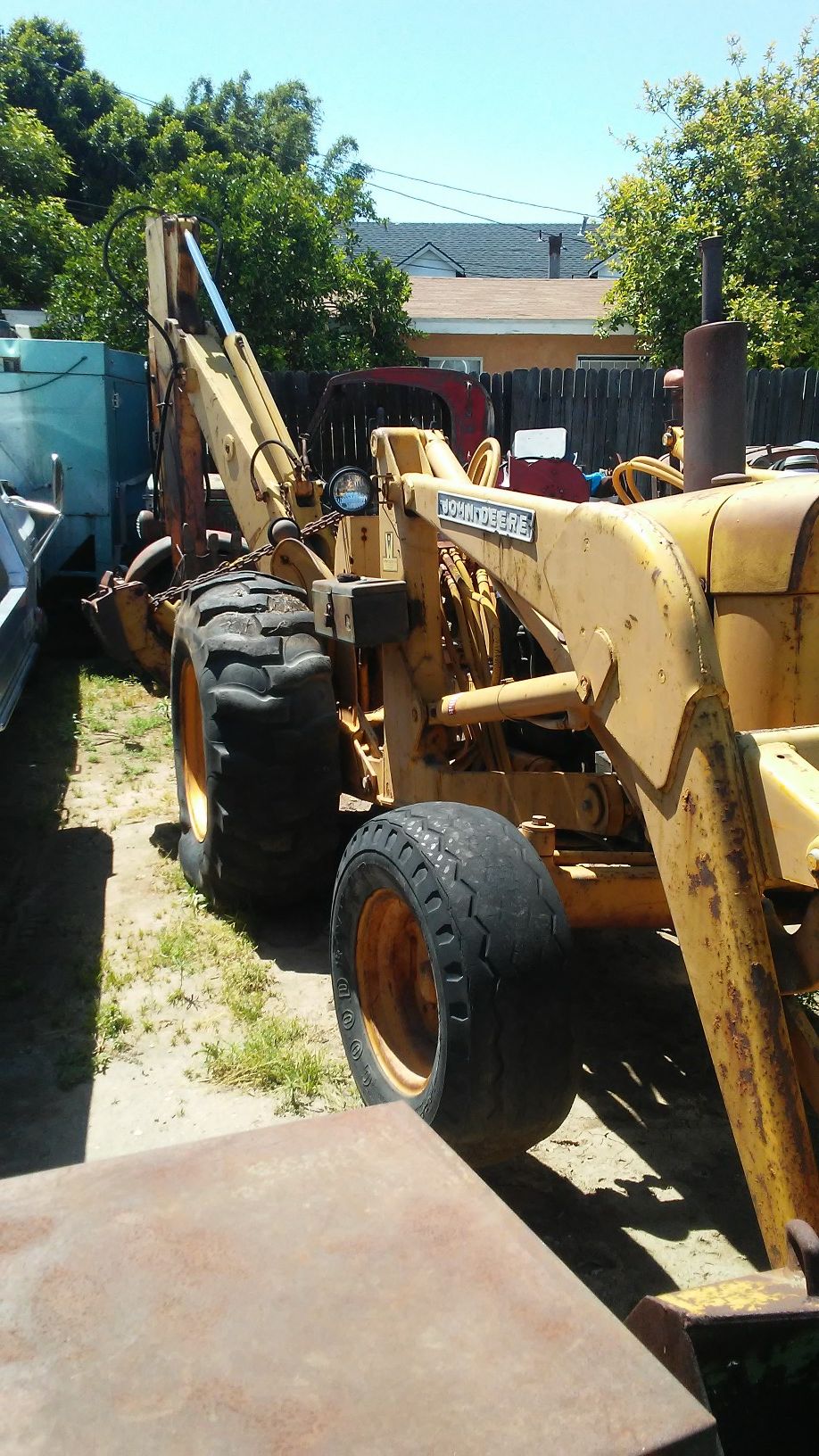 John Deere 400 backhoe tractor