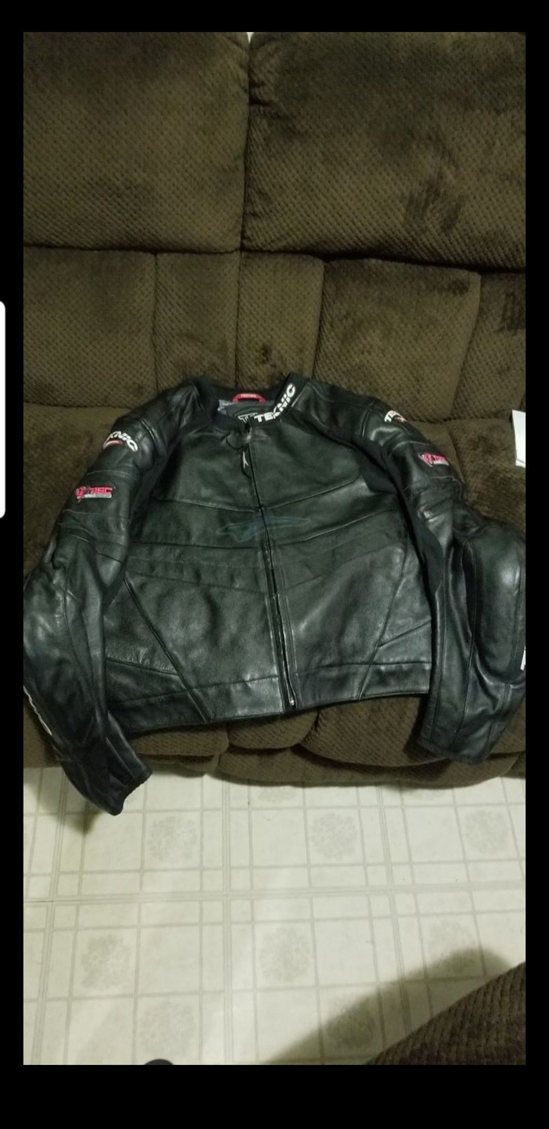 Motorcycle jacket size large teknic, shoei, star,