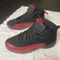 Air Jordan Retro 12 (High Top) - Flu Game - Black suede and Red - 6.5Y (Women's size 8) - Excellent Condition