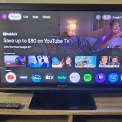 40" Panasonic TV And Chromecast