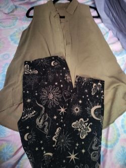 Beige sñd black size large outfit