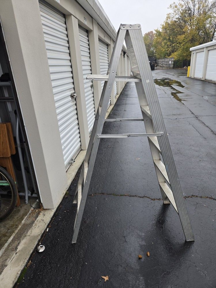 6 1/2 ft Aluminum ladder .Put up holiday decor safely !