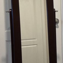 Free Standing Full Length Mirror & Jewelry Armoire Organizer