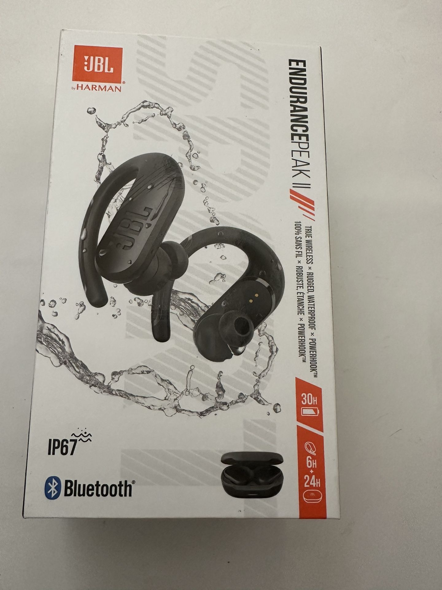 New JBL Endurance Peak II Wireless Ear-Hook Headset - Black