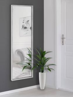 Full-Length Wall Mirror Silver Frame