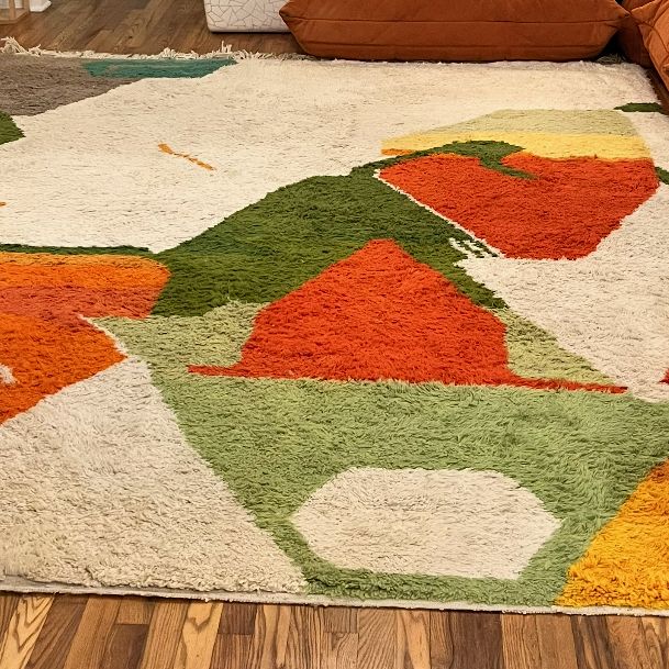 Original Moroccan Rug - High Pile Custom Carpet Living Room 10x12ft