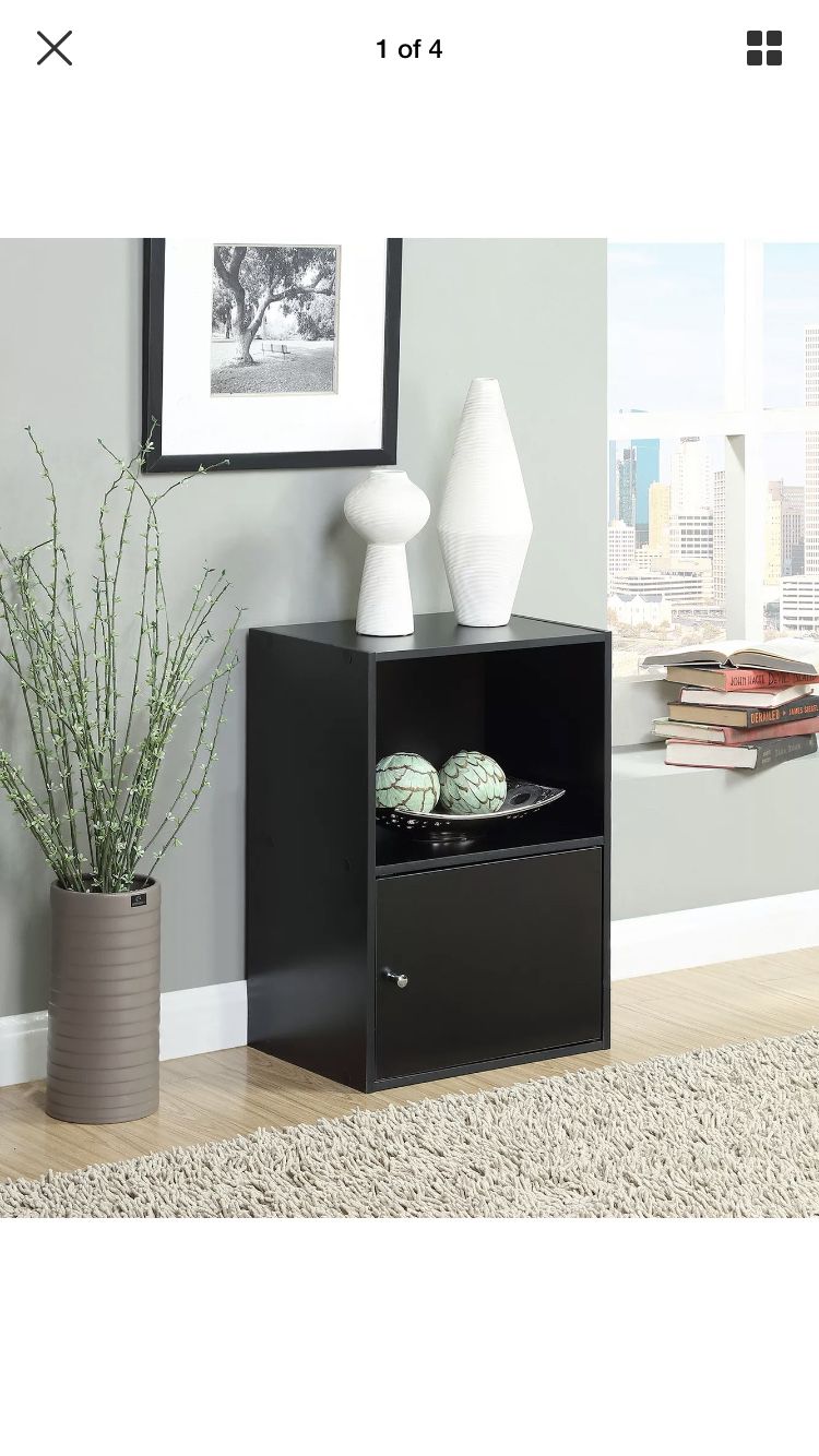 Brand New Convenience Concepts Xtra Storage Cabinet, 1 Door, Black