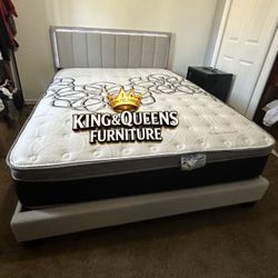 New Queen Bed Frame With Mattress