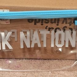Victorias Secret PINK Clear Blue Travel Pouch