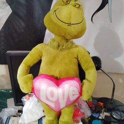 Gemmy 24" Dr. Seuss Grinch Greeter Standing Plush