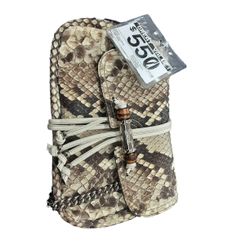 Gucci Croisette Python Bamboo Beige / Tan Purse / Handbag