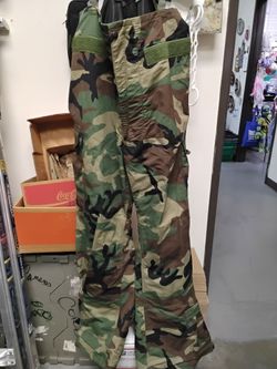 Genuine USGI Overgarment Chemical Protective Trousers M81 Woodland Camouflage $30 Or Best Offer