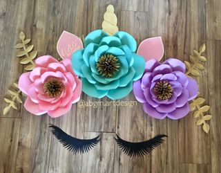 Flores de papel • Paper flowers • Flores de papel grandes • Rosas