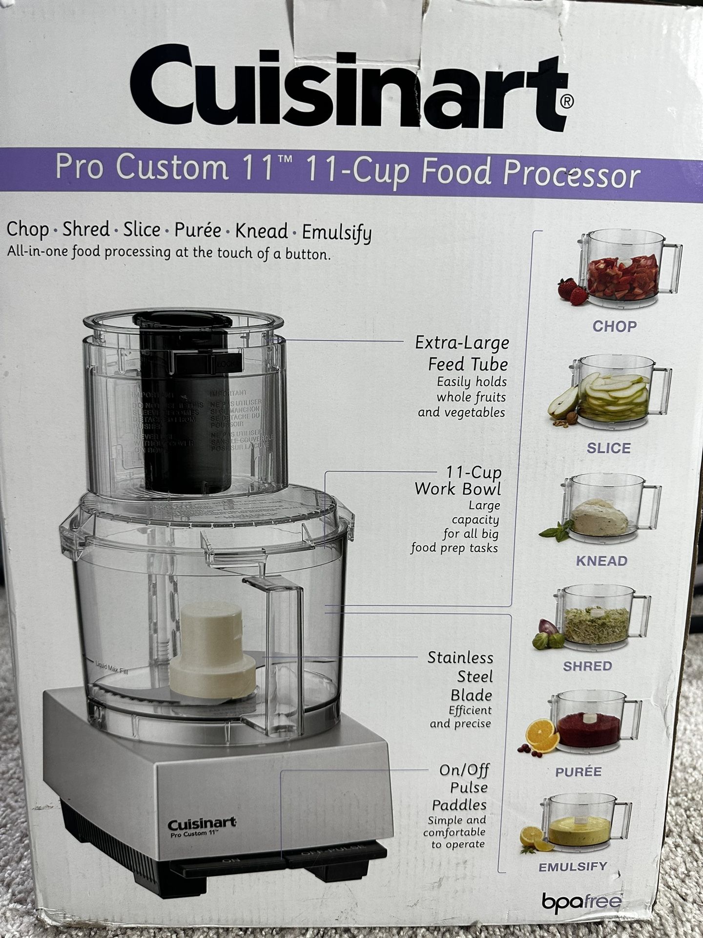 544 Cuisinart Pro Custom 11 Food Processor with Pulse Control Silver