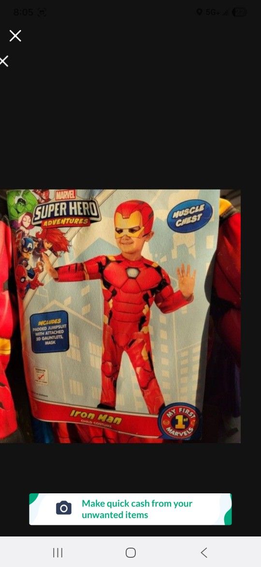 Toddler Iron Man Halloween Costumes 3T-4T