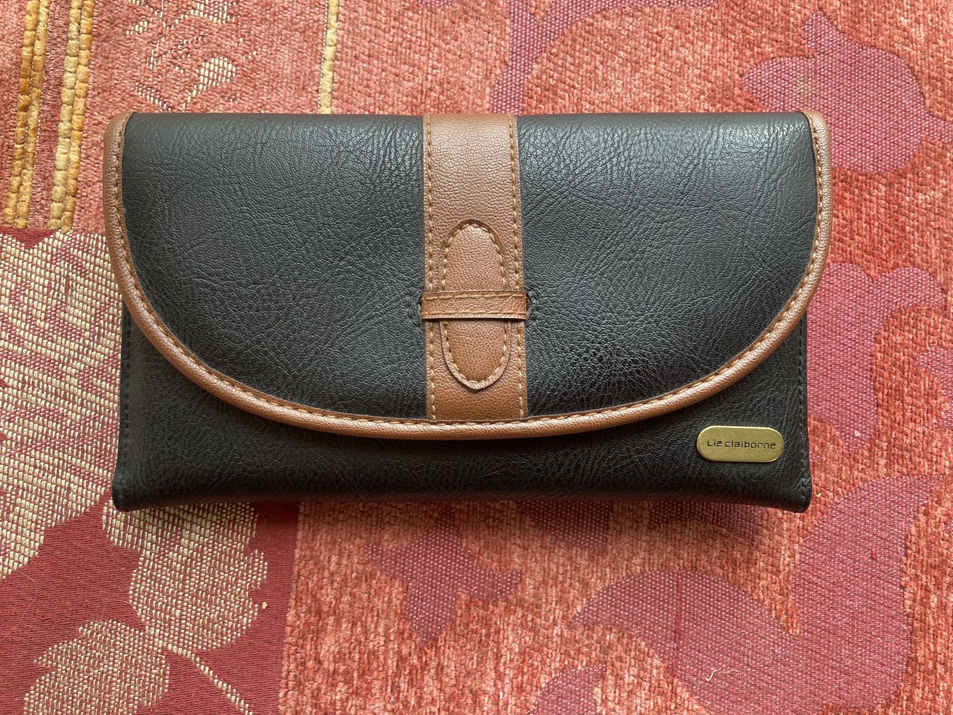 Liz Claiborne Leather Trifold Wallet, Brand New
