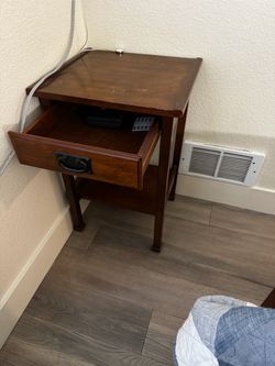 Two (2) Small wooden nightstand with one drawer